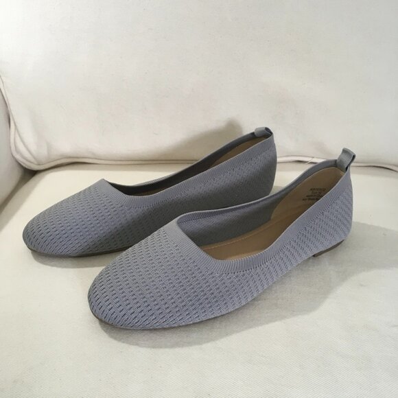 True Comfort Foam Shoes - Journee Collection Tru Comfort Gray Jersie Dress Flats